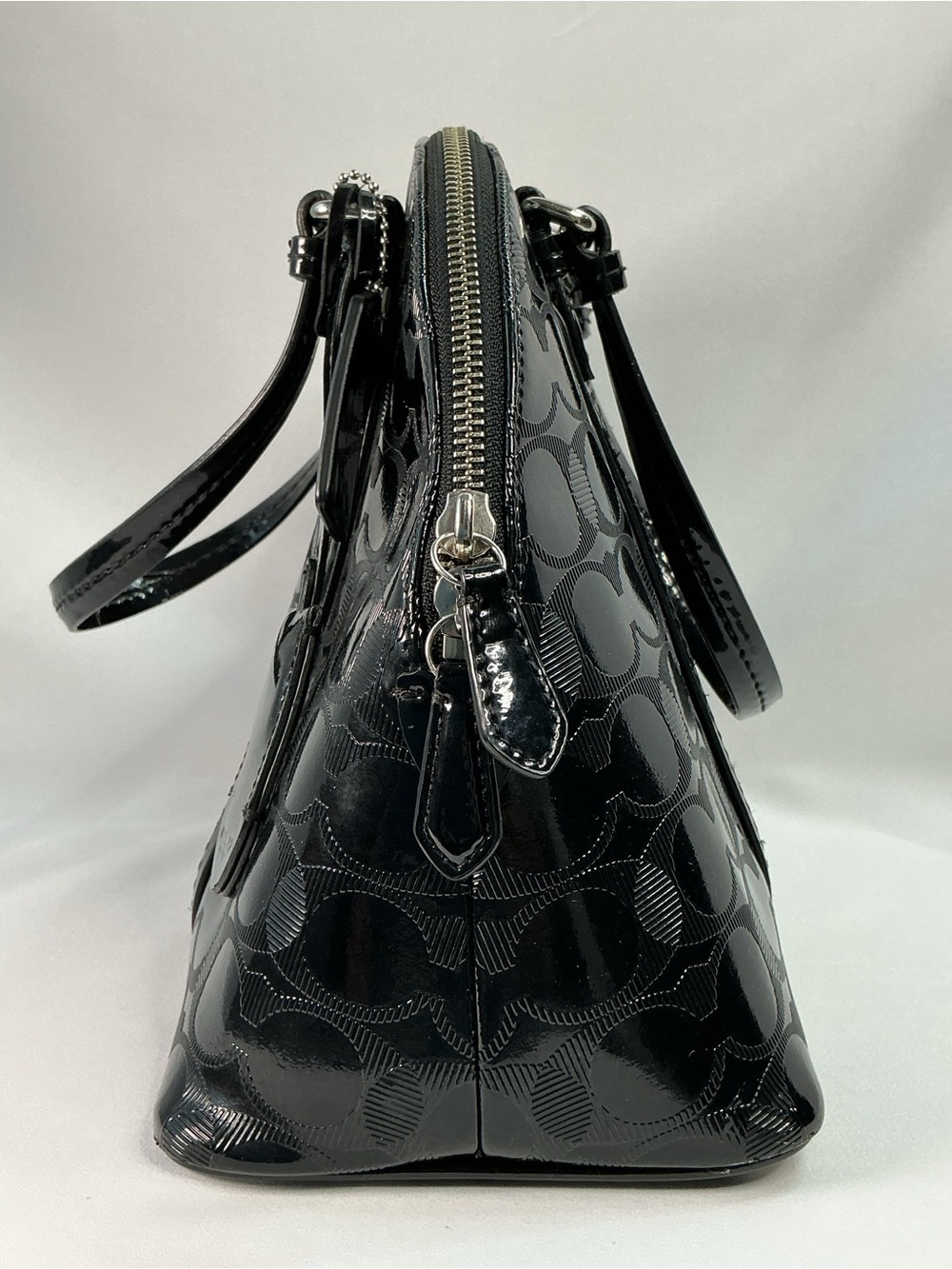 Coach | Peyton Link C Embossed Patent Leather Domed Satchel F32583 - Picture 6 of 15